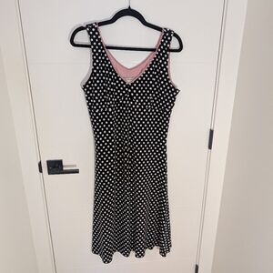 Zokai Vintage Navy Polka Dot Slip Dress Nightgown Large